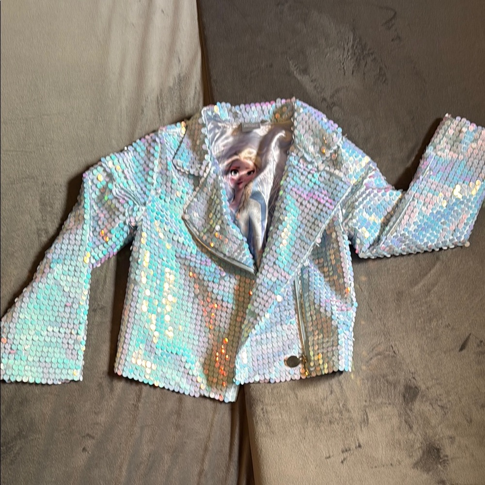 Sequin Kids Jacket - Silver